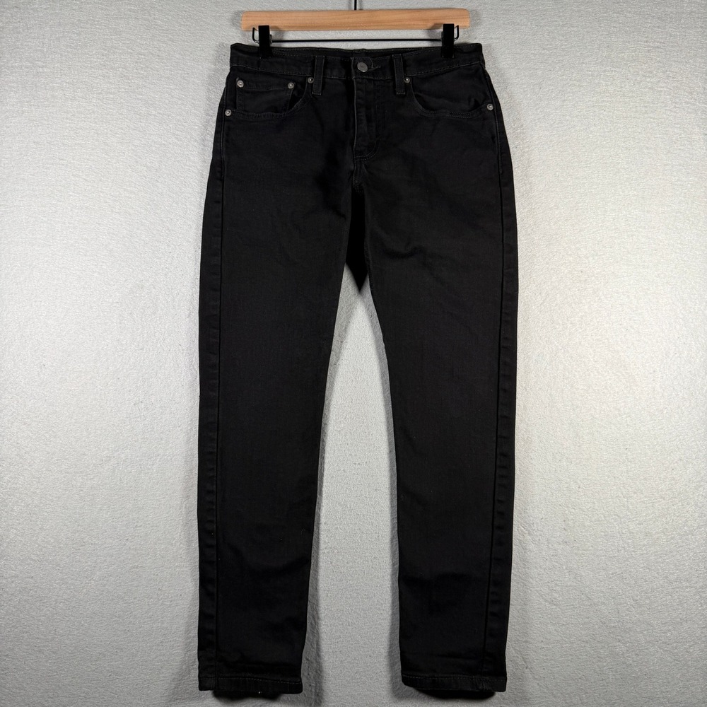Levis 512 Slim Taper Mens Jeans Black WaterLess Denim Pants 31x30 (Fits 30x28)
